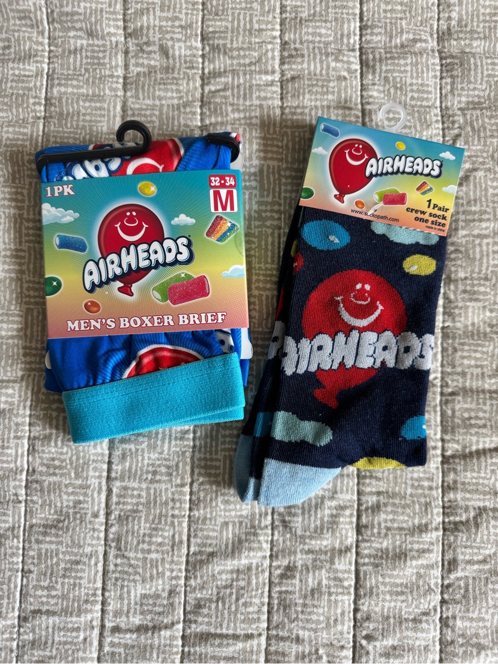 Men’s Blue Boxer Briefs & Crew Socks Set